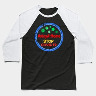 Stop covid19 isolated, coronavirus, quarantine, corona, virus, pandemic, covid 19 Baseball T-Shirt